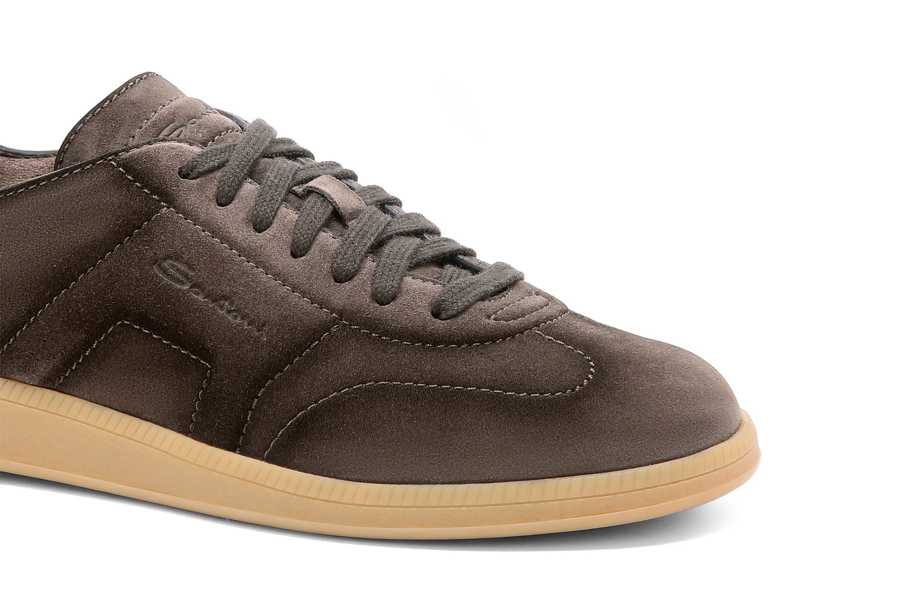 SANTONI BROWN SUEDE DBS OLY SNEAKERS