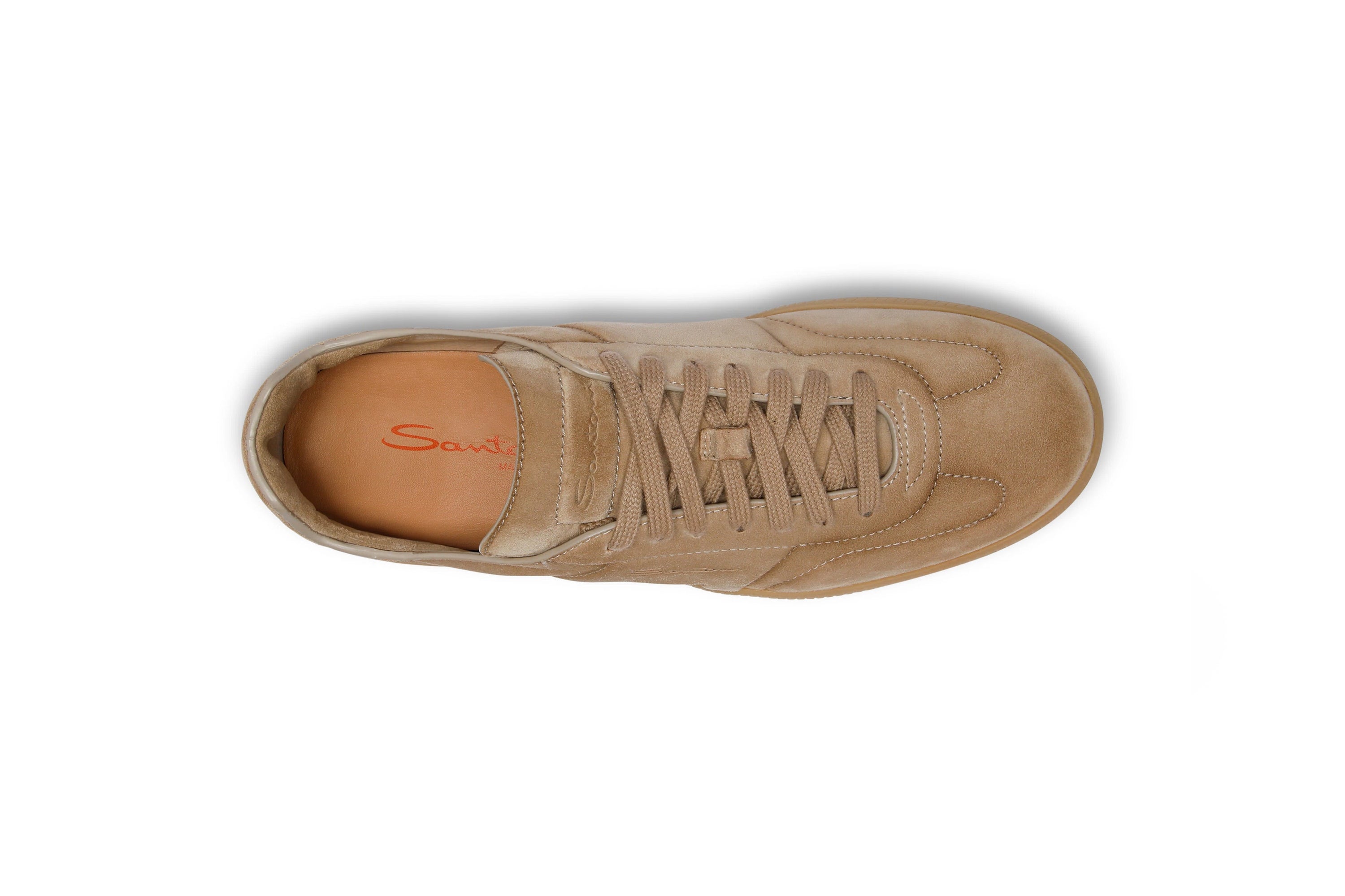 SANTONI LIGHT BLUE SUEDE DBS OLY SNEAKERS
