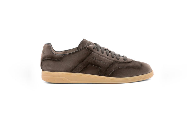 SANTONI BROWN SUEDE DBS OLY SNEAKERS