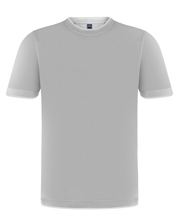 FEDELI COTTON T-SHIRT IN GREY COLOUR