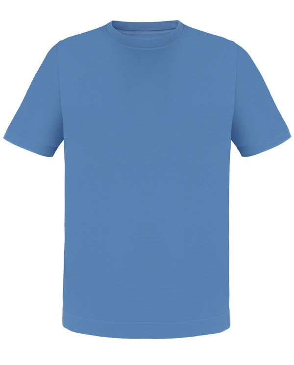 FEDELI COTTON T-SHIRT IN BLUE COLOUR