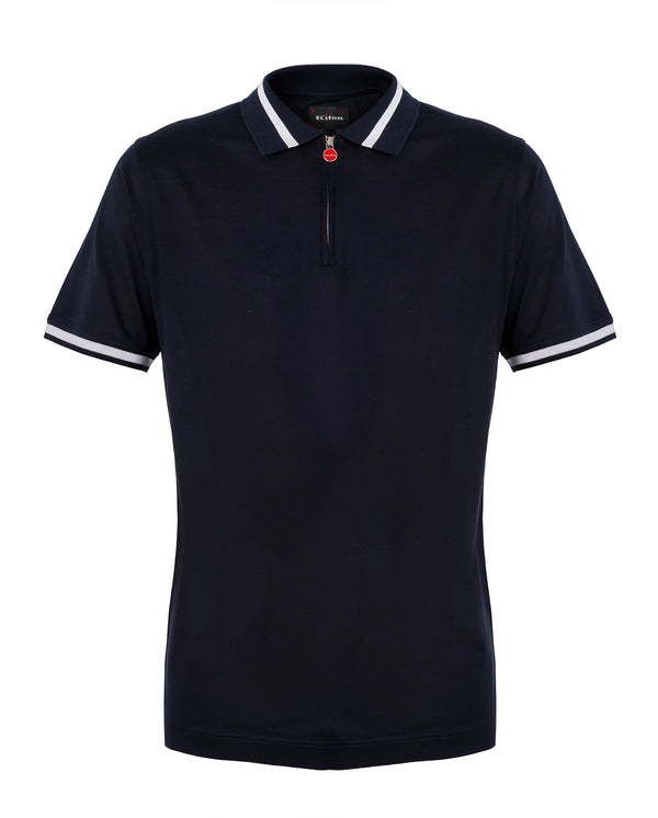 KITON POLO T-SHIRT NAVY COLOUR