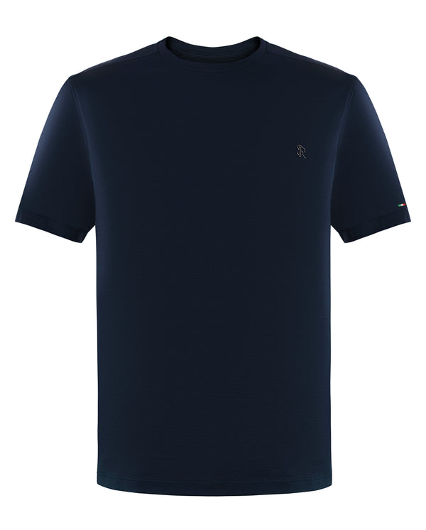 STEFANO RICCI COTTON T-SHIRT IN NAVY COLOUR