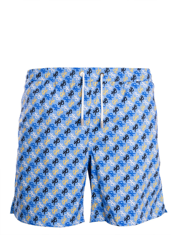 STEFANO RICCI SWIMWEAR SHORTS IN SKY BLUE
