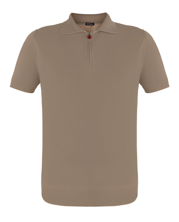 KITON POLO T-SHIRT BEIGE COLOUR