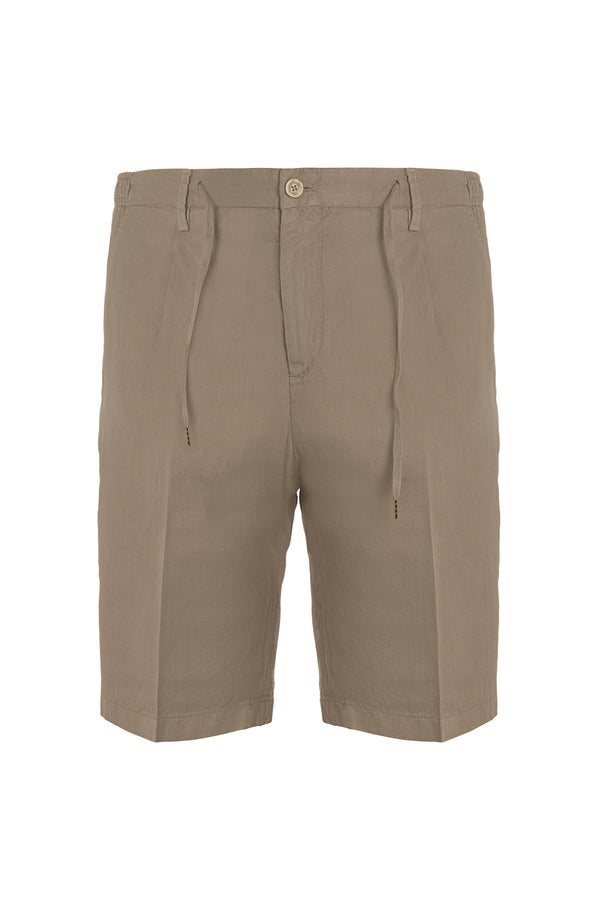 BRIGLIA LINEN SHORT IN BEIGE COLOUR