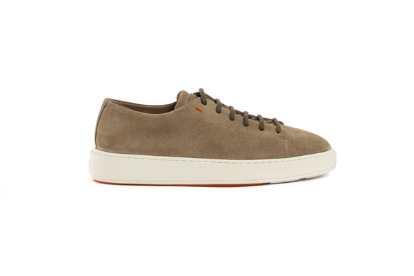 SANTONI GREY SUEDE SNEAKER