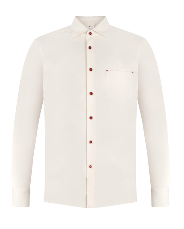 KITON COTTON SHIRT IN WHITE COLOUR