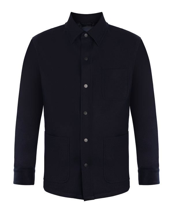 LATORRE WOOL OVERSHIRT IN NAVY COLOUR