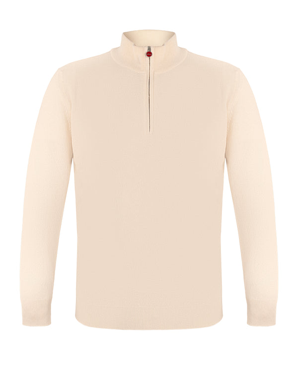 KITON HALF ZIP CASHMERE KNITWEAR