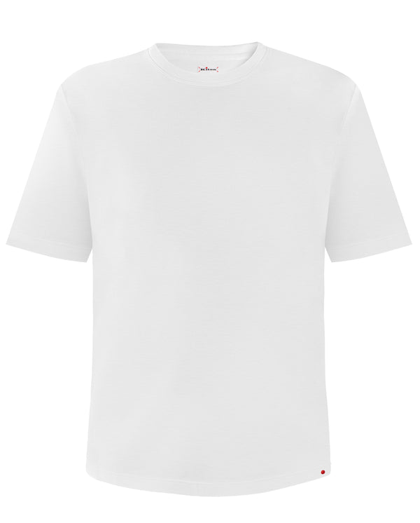 KITON COTTON T-SHIRT WITH LOGO WHITE COLOUR