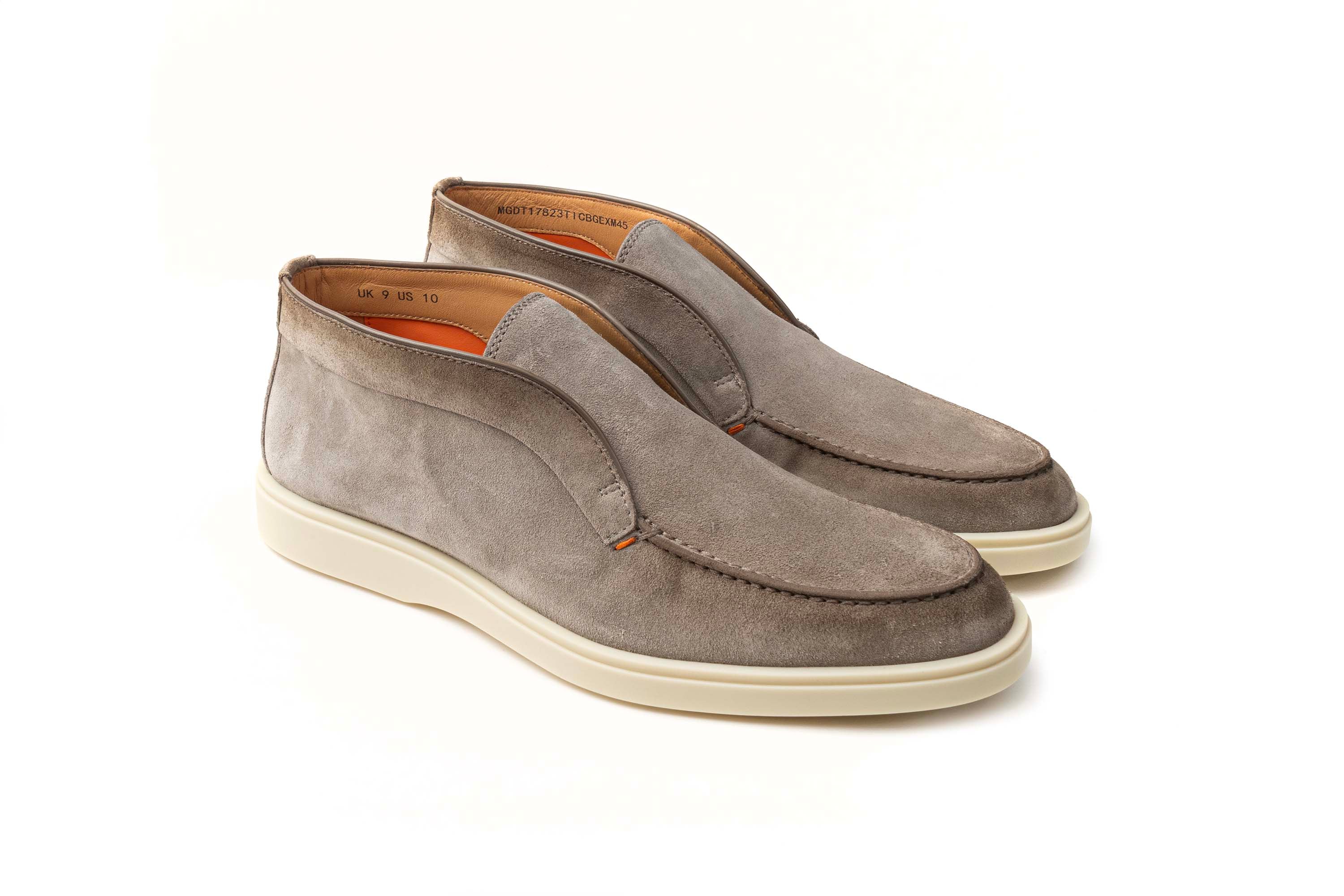 SANTONI TAUPE SUEDE DESERT BOOT
