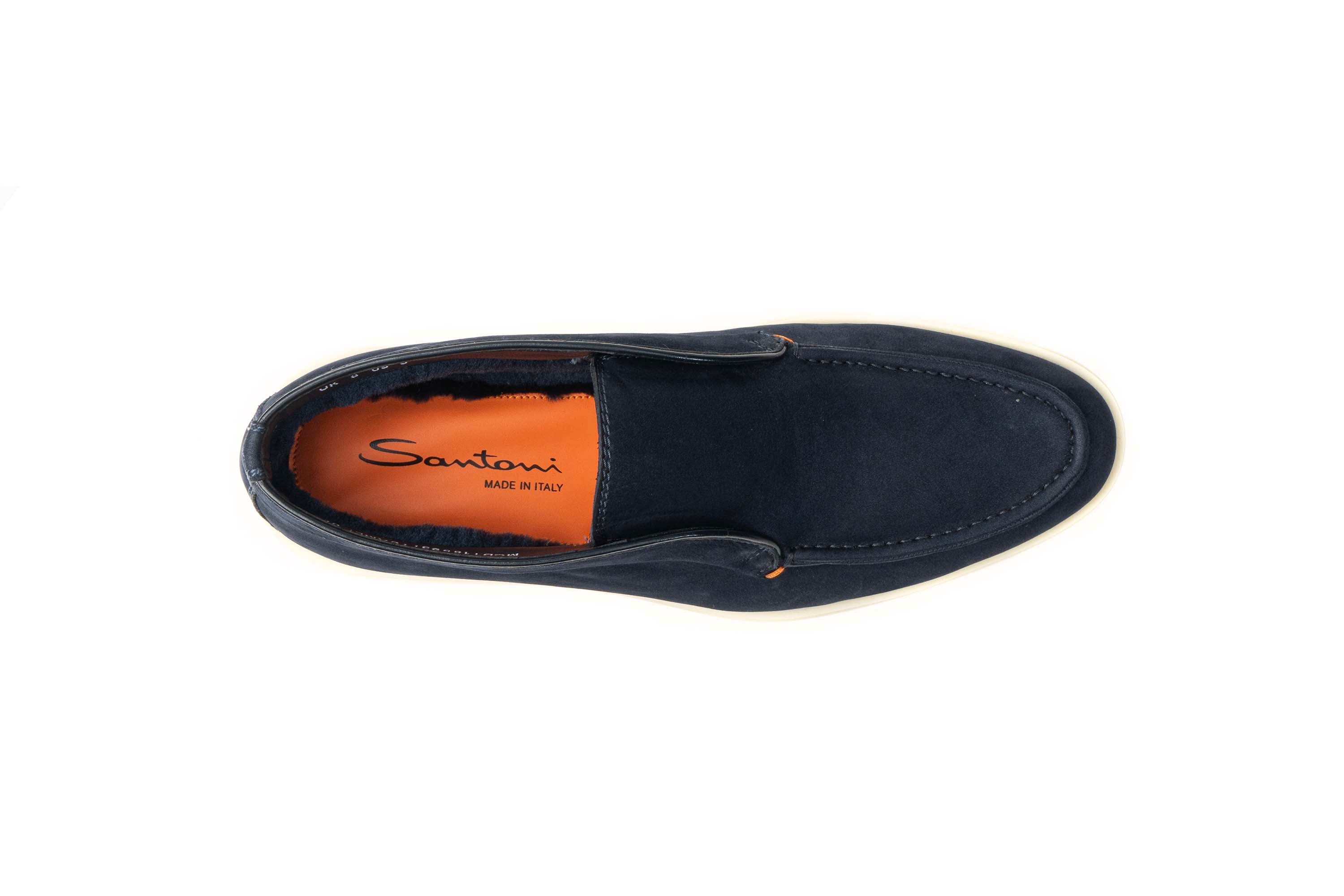 SANTONI BLUE SUEDE DESERT BOOT
