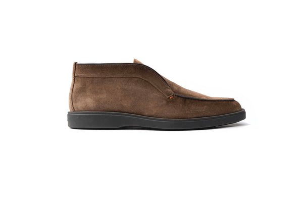 SANTONI BROWN SUEDE DESERT BOOT