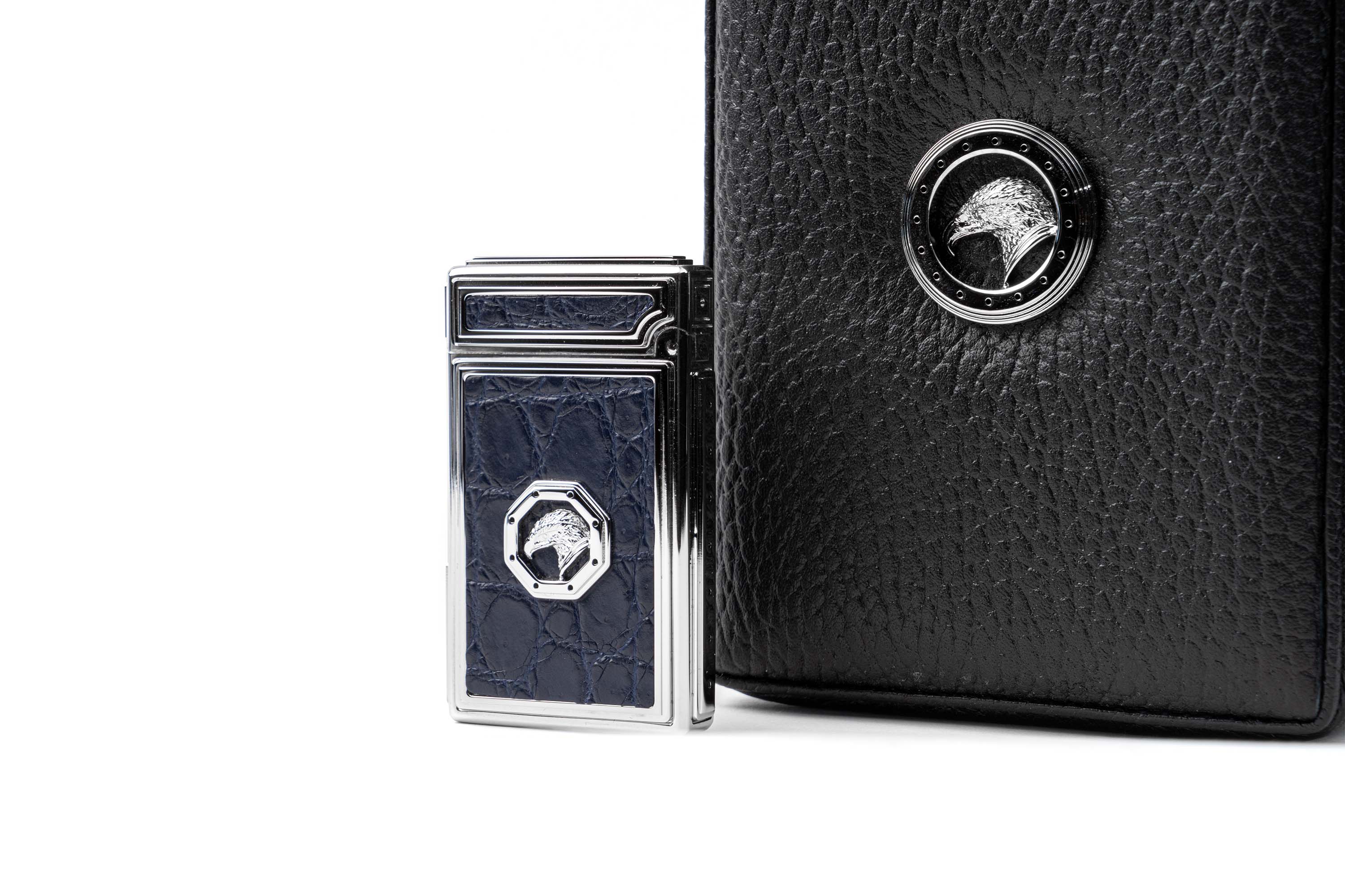 STEFANO RICCI LIGHTER IN A LEATHER CASE