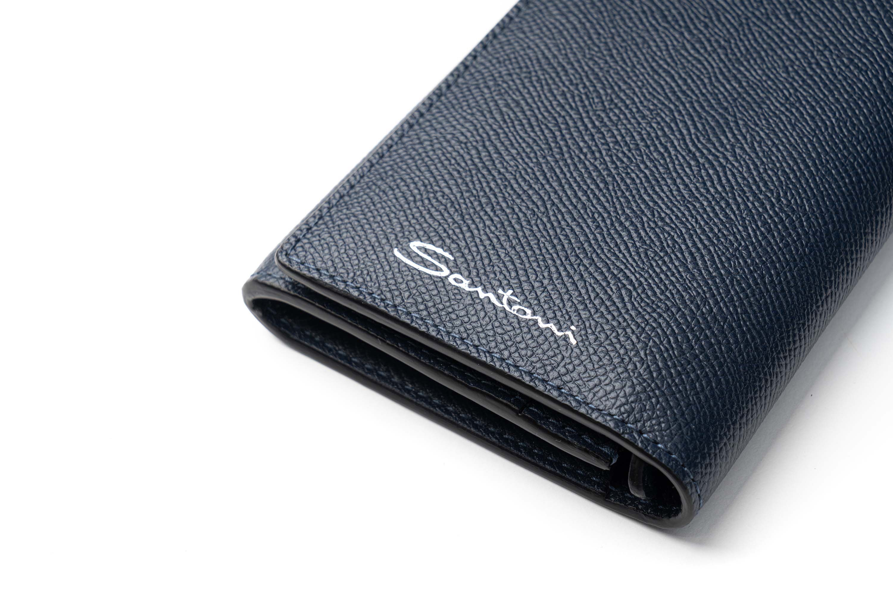 SANTONI-SAFFIANO LEATHER VERTICAL WALLET