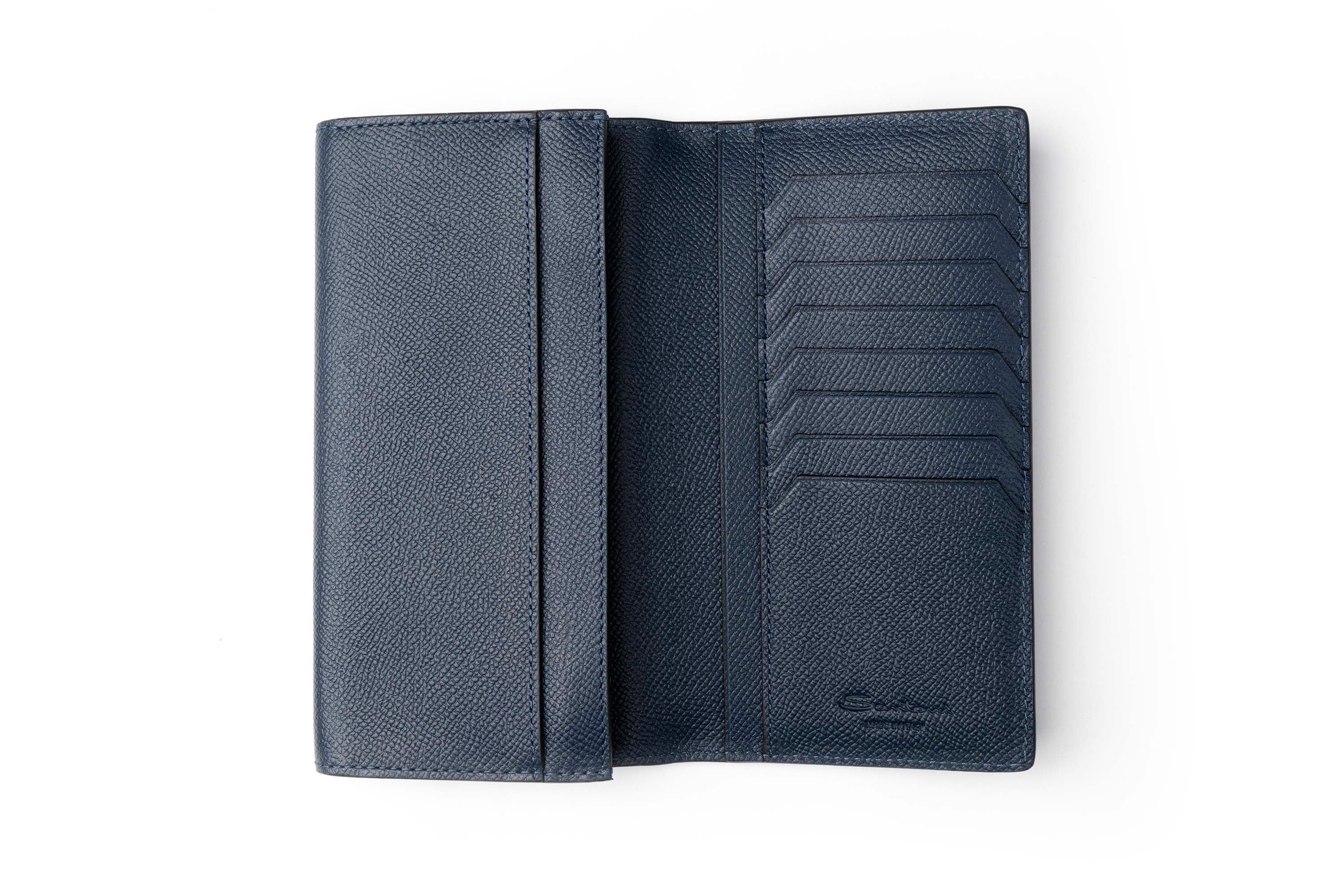 SANTONI-SAFFIANO LEATHER VERTICAL WALLET