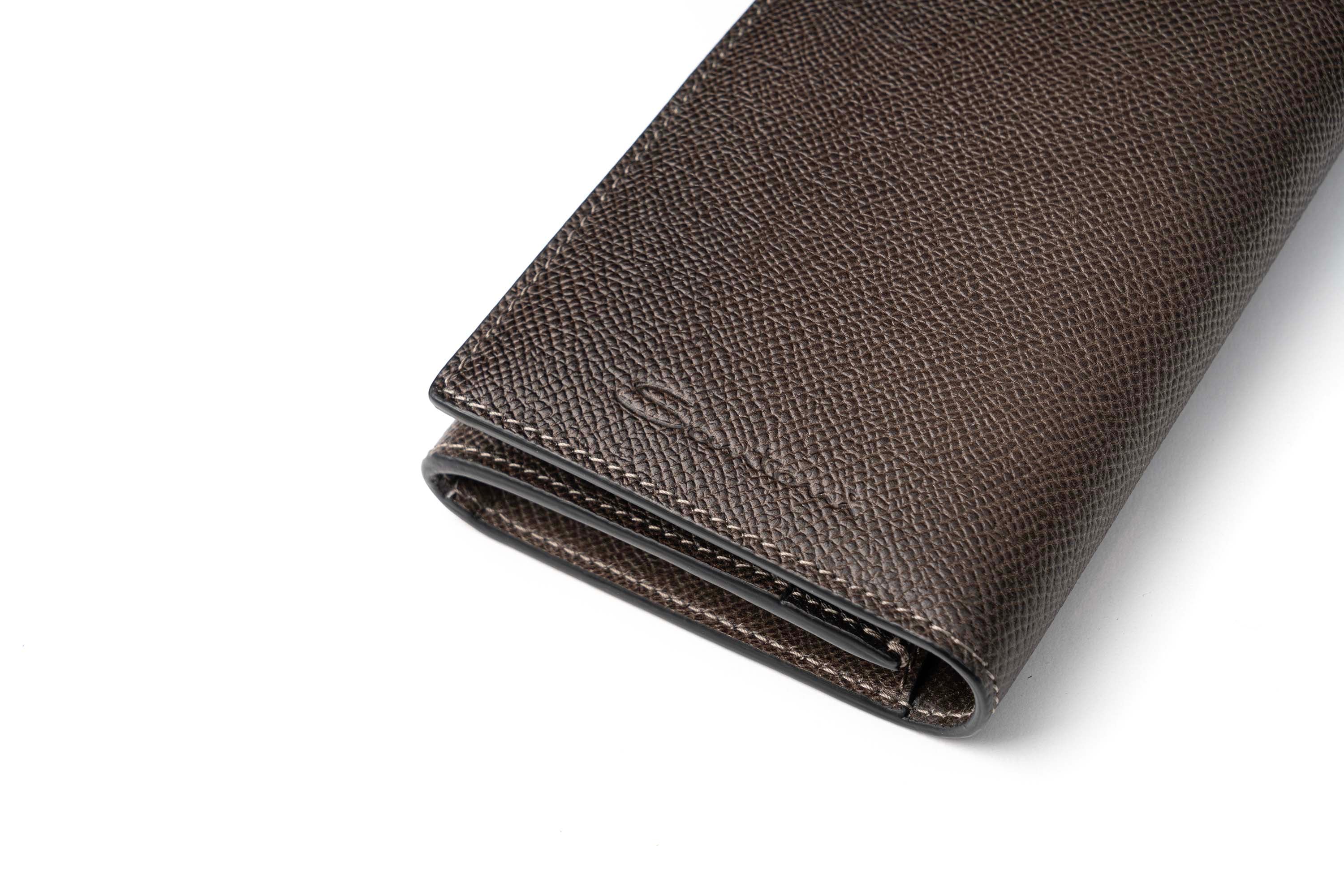 SANTONI-SAFFIANO LEATHER VERTICAL WALLET