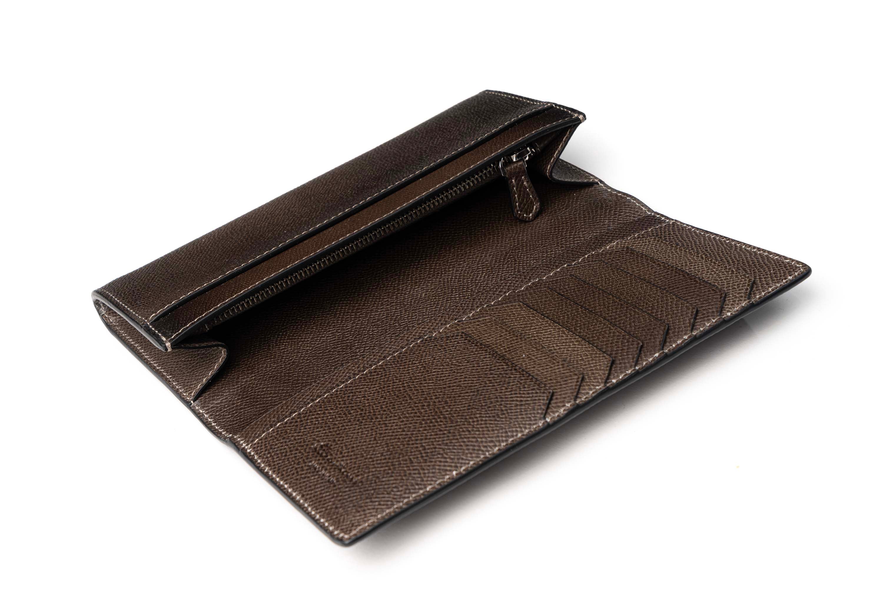 SANTONI-SAFFIANO LEATHER VERTICAL WALLET