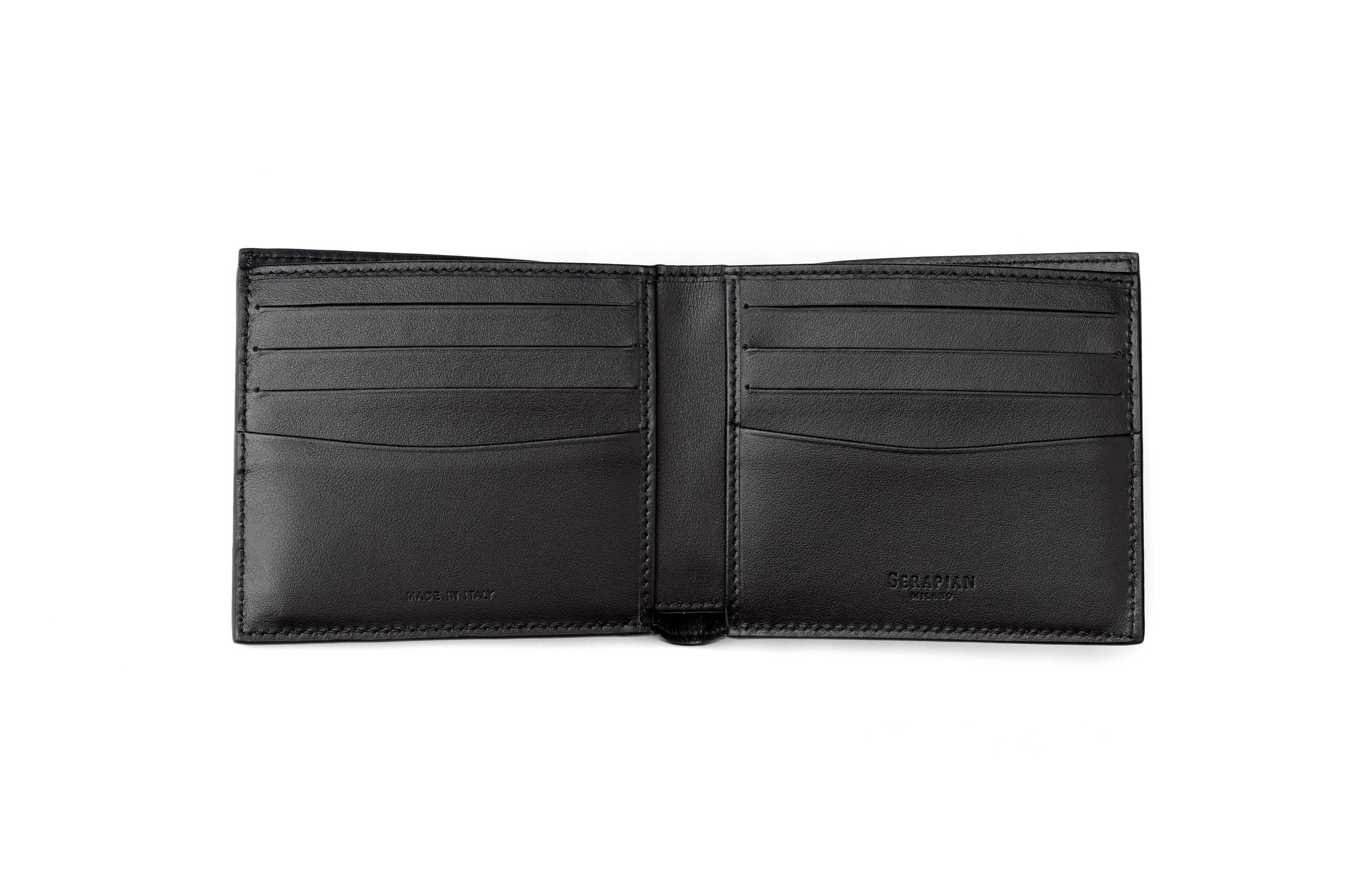 SERAPIAN 8-CARD BILLFOLD WALLET IN STEPAN