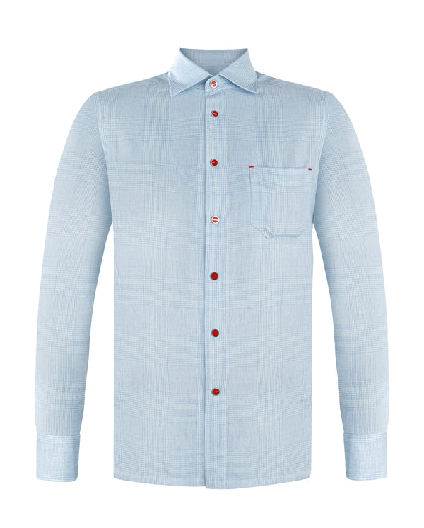 KITON COTTON SHIRT IN LIHGT BLUE COLOUR