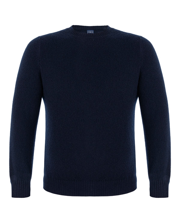 FEDELI CASHMERE KNITWEAR IN NAVY COLOUR