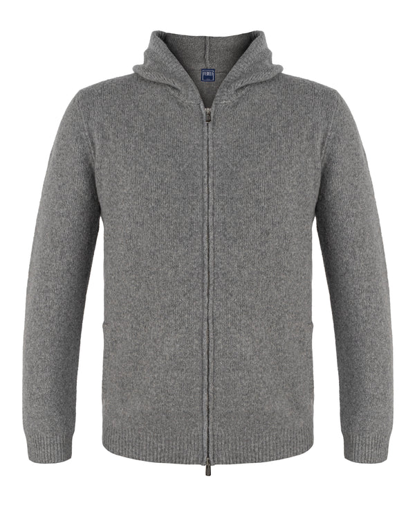 FEDELI WOOL KNITWEAR ZIP
