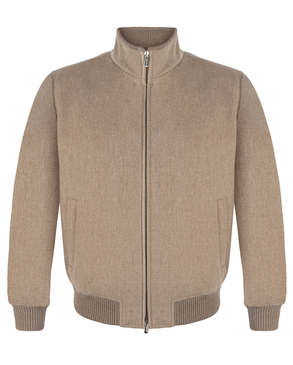MANDELLI CASHMERE JACKET IN BEIGE COLOR