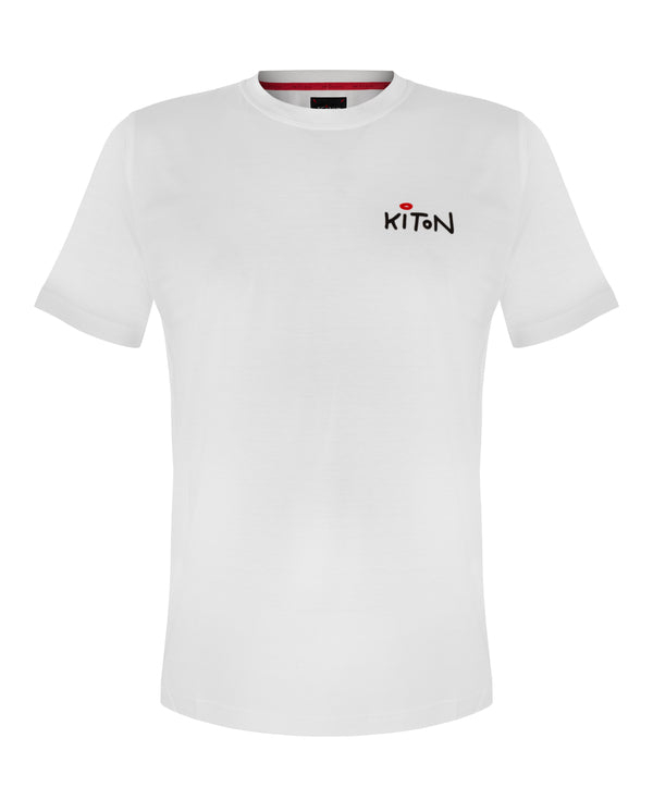 KITON COTTON T-SHIRT WITH LOGO