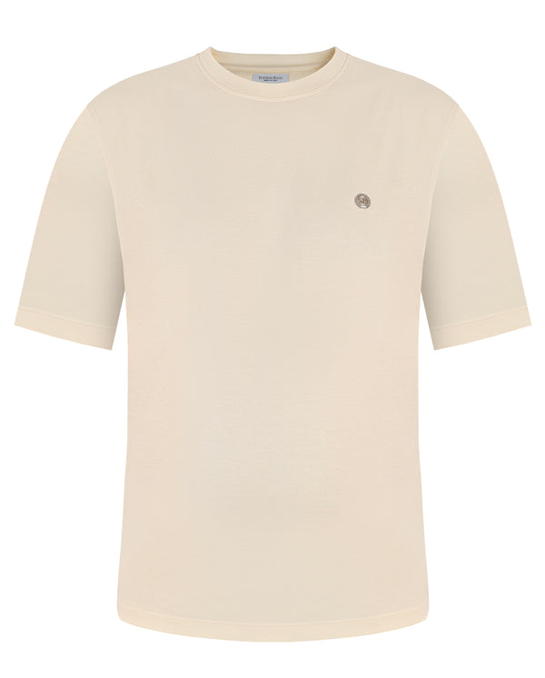 STEFANO RICCI COTTON T-SHIRT IN WHITE COLOUR