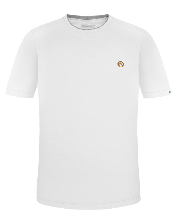 STEFANO RICCI COTTON T-SHIRT IN WHITE COLOUR