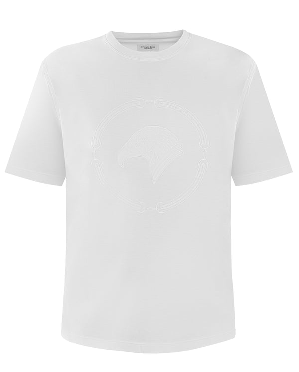 STEFANO RICCI COTTON T-SHIRT IN WHITE COLOUR