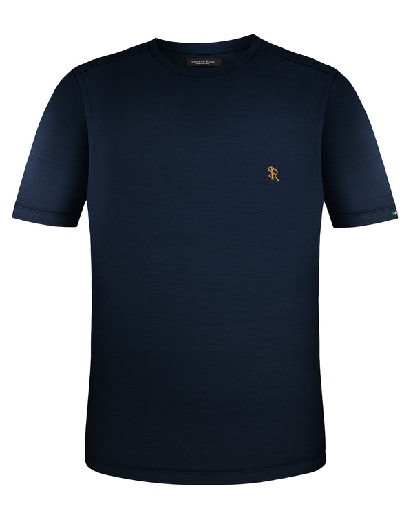 STEFANO RICCI COTTON T-SHIRT IN NAVY COLOUR