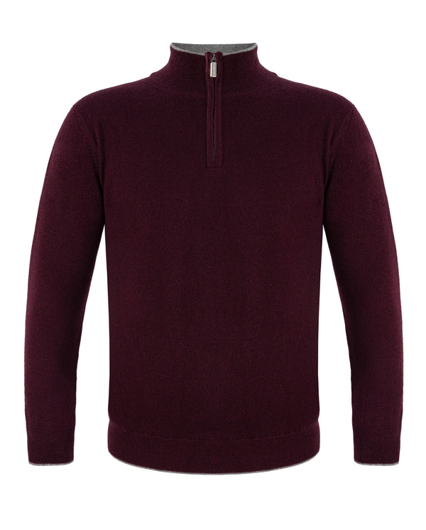 PASHMERE CASHMERE KNITWEAR IN BORDEAUX COLOUR