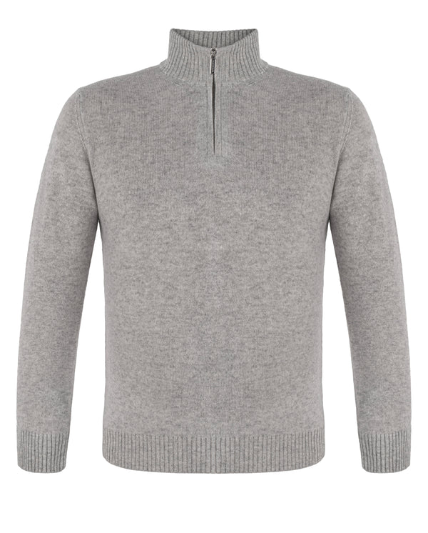 PASHMERE CASHMERE KNITWEAR IN LIGHT GREY COLOUR