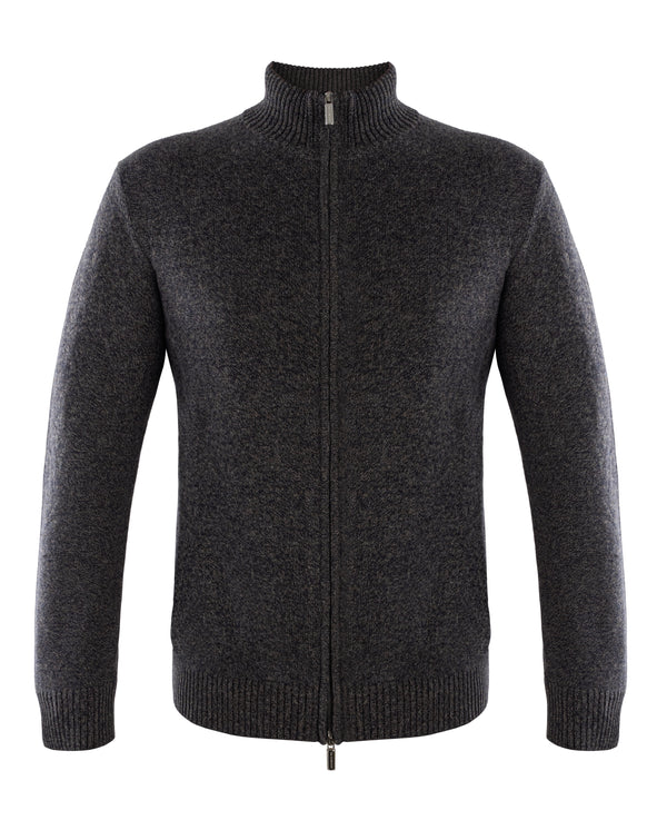 PASHMERE CASHMERE KNITWEAR ZIP