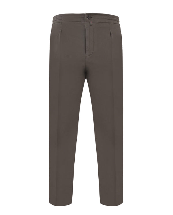 KITON LYCRA TROUSER IN BROWN COLOUR