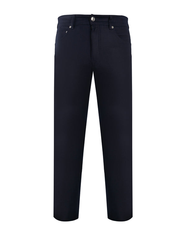 MANDELLI WOOL TROUSER IN BLUE