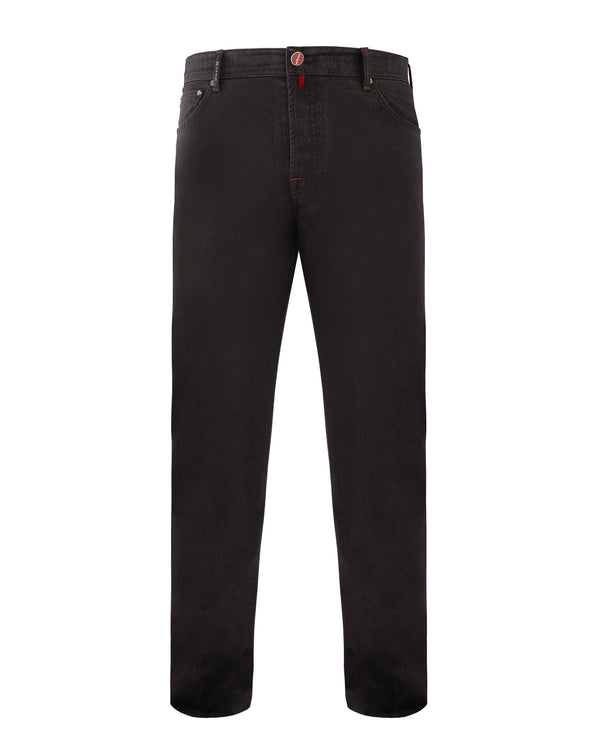 KITON VIRGIN WOOL TROUSER IN BROWN COLOUR