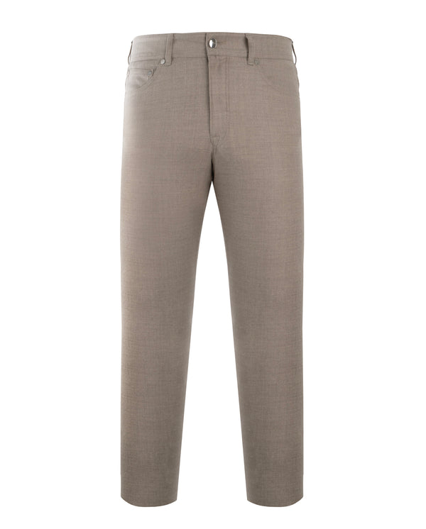 MANDELLI WOOL TROUSER IN BEIGE