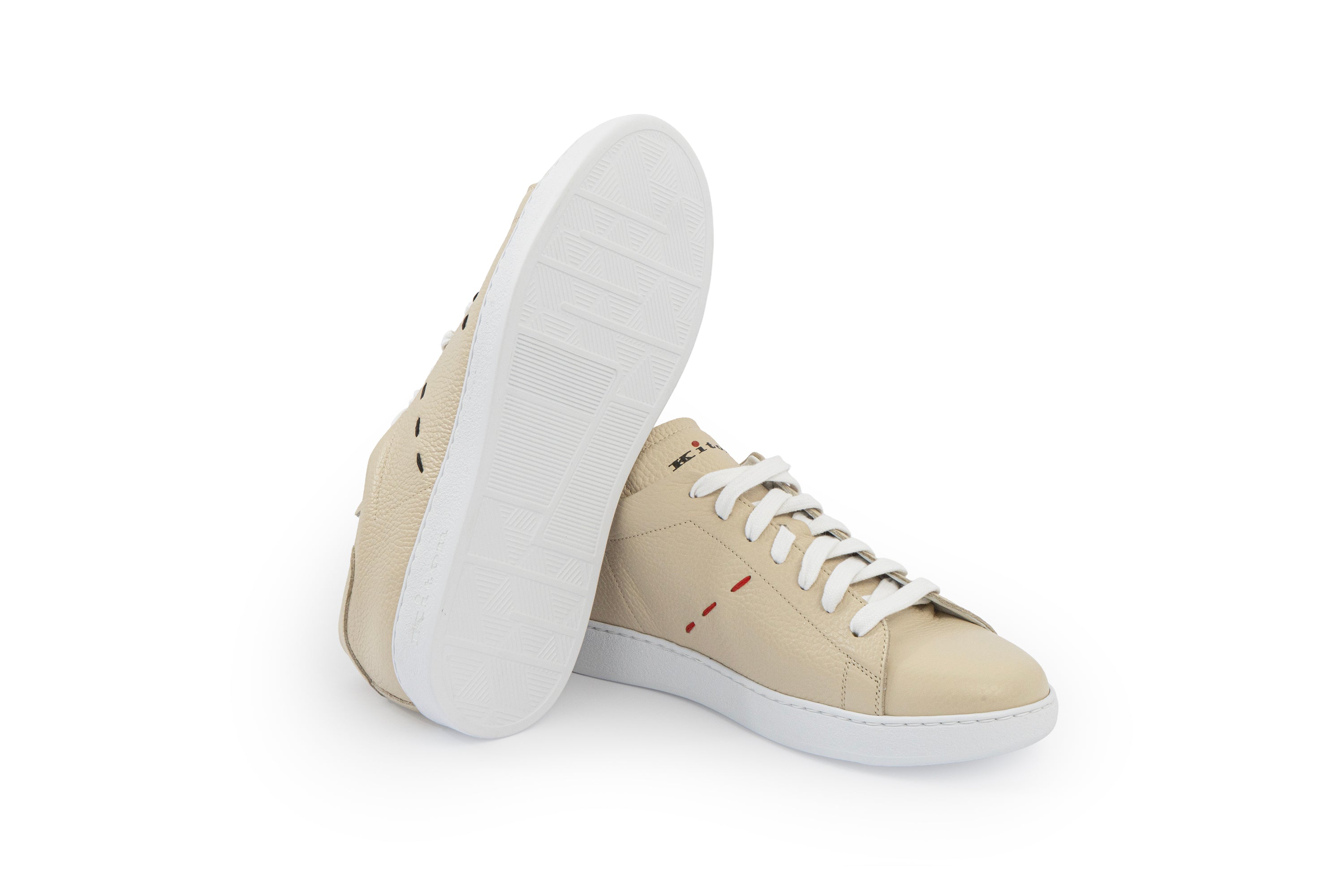 KITON SNEAKERS SHOES CALFSKIN IN BEIGE COLOUR