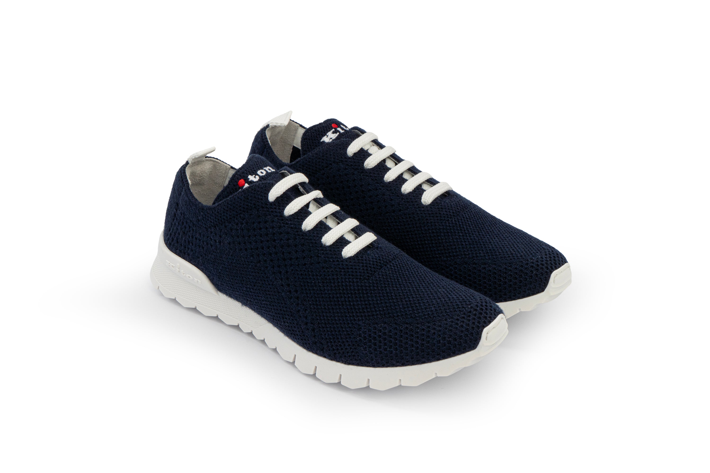 KITON CASHMERE SNEAKERS SHOES IN NAVY COLOUR