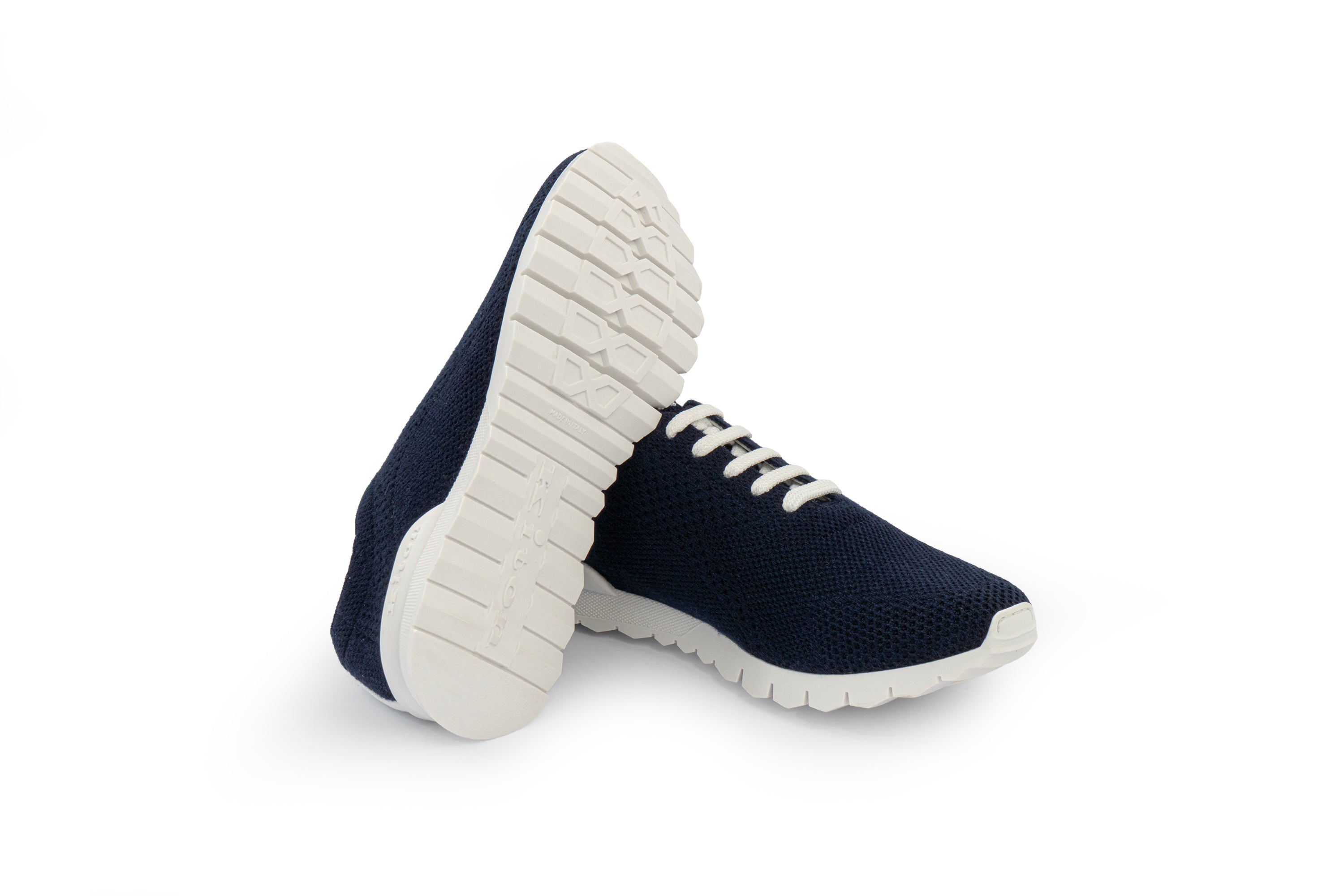 KITON CASHMERE SNEAKERS SHOES IN NAVY COLOUR