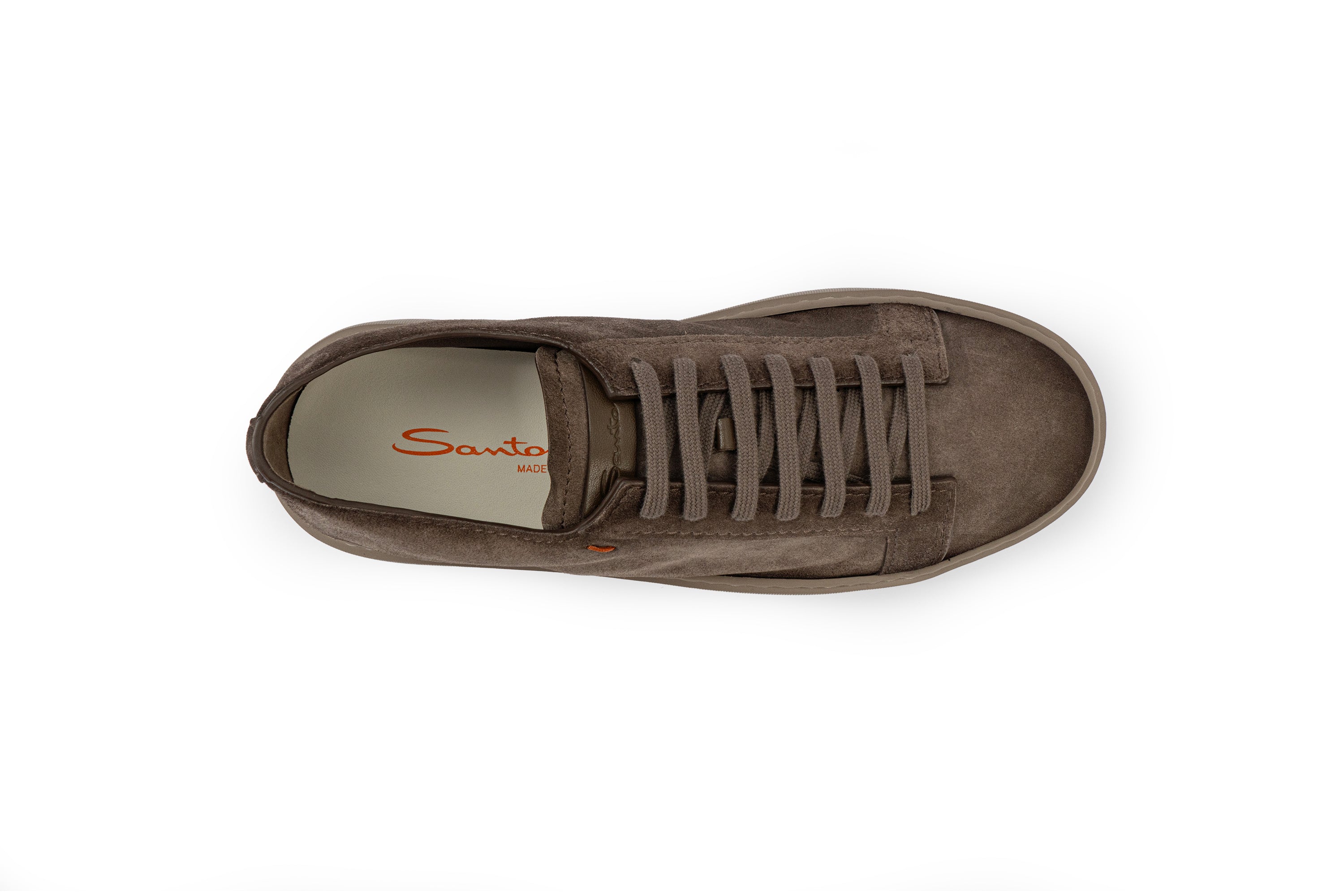 SANTONI BEIGE SUEDE SNEAKER