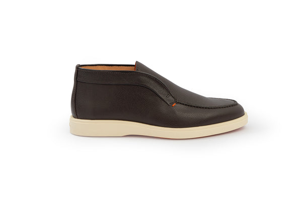 SANTONI BROWN LEATHER DESERT BOOT