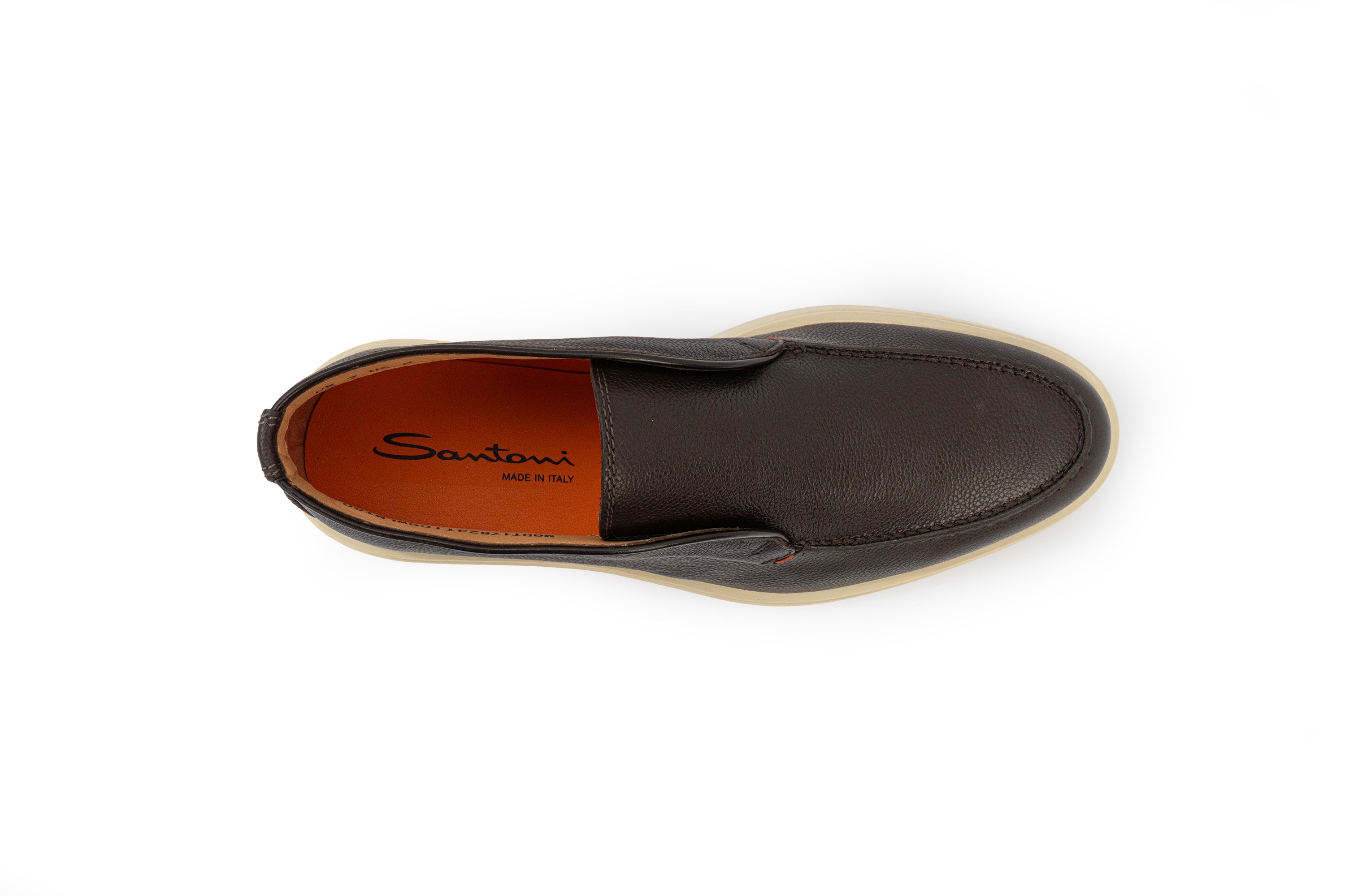 SANTONI BROWN LEATHER DESERT BOOT