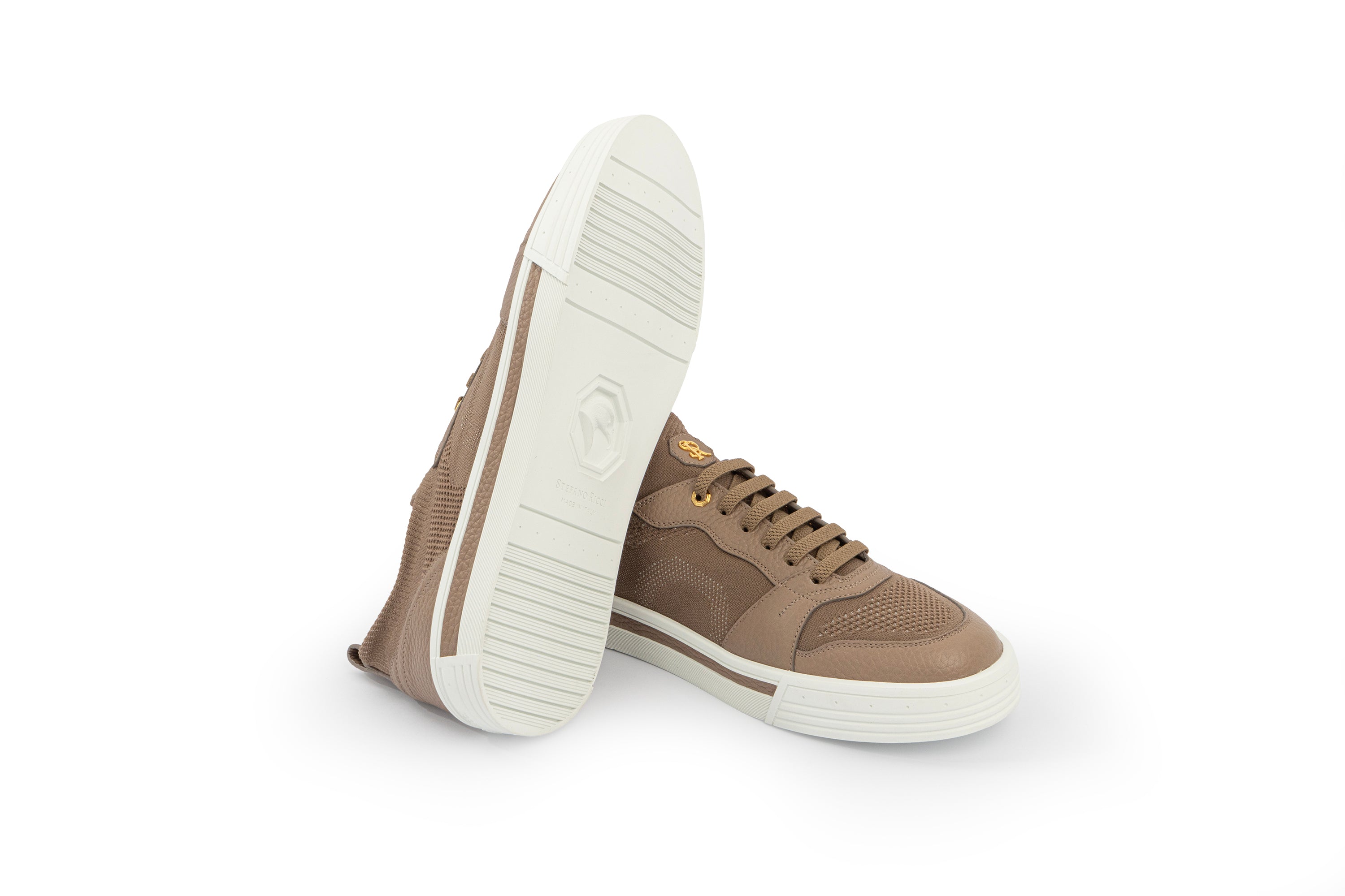 STEFANO RICCI BROWN SNEAKERS