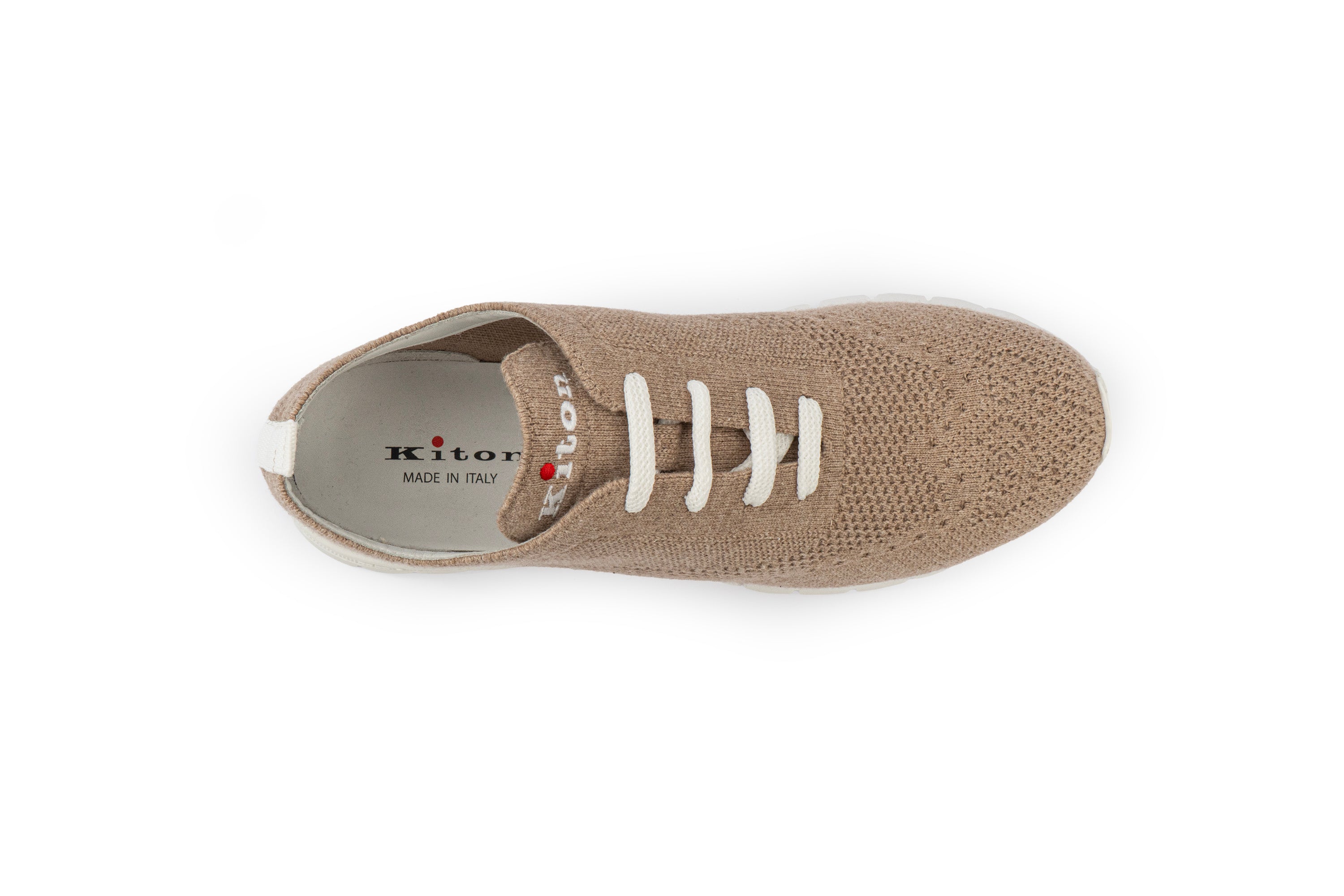 KITON CASHMERE SNEAKERS SHOES IN BEIGE COLOUR