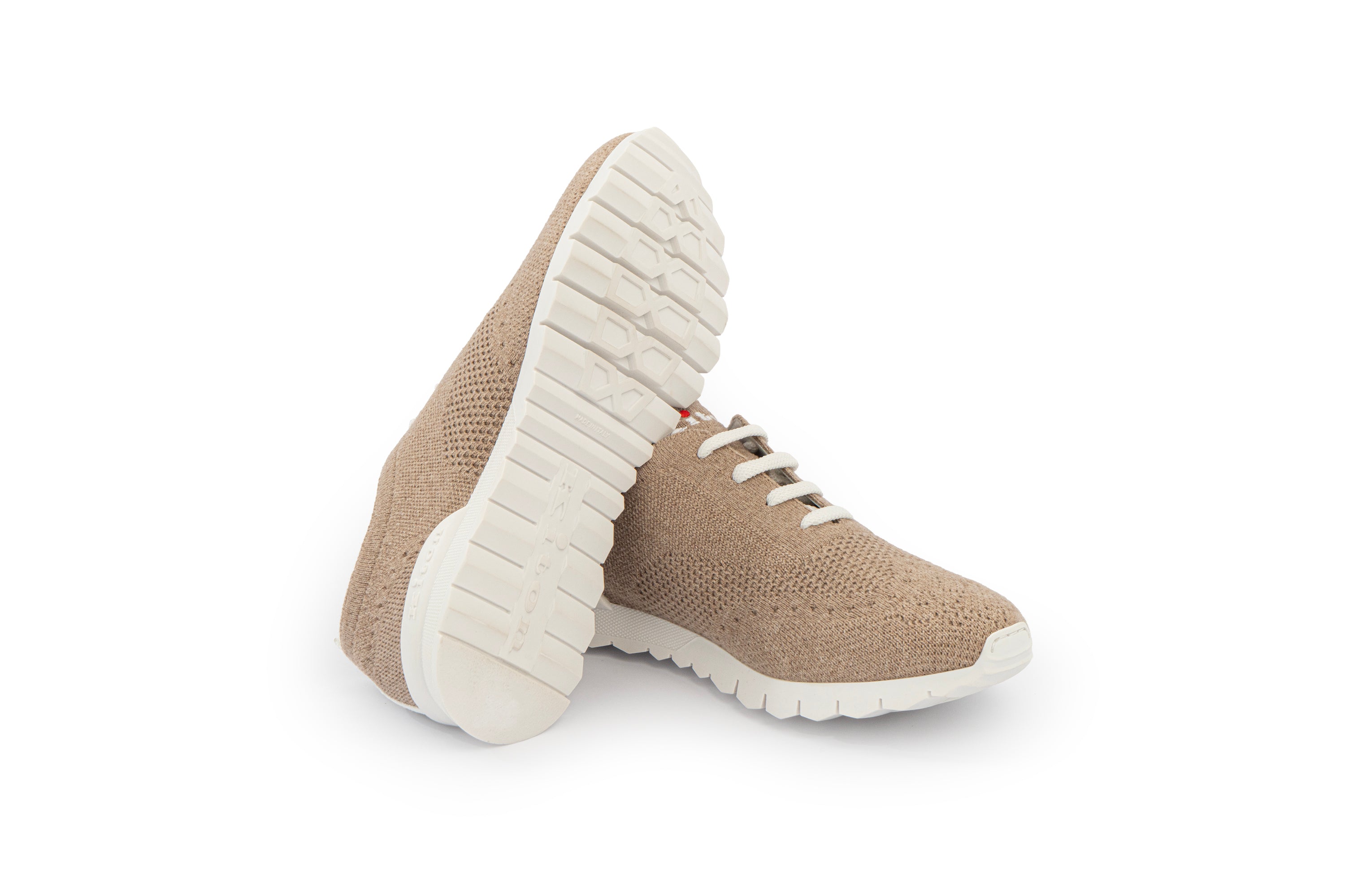 KITON CASHMERE SNEAKERS SHOES IN BEIGE COLOUR