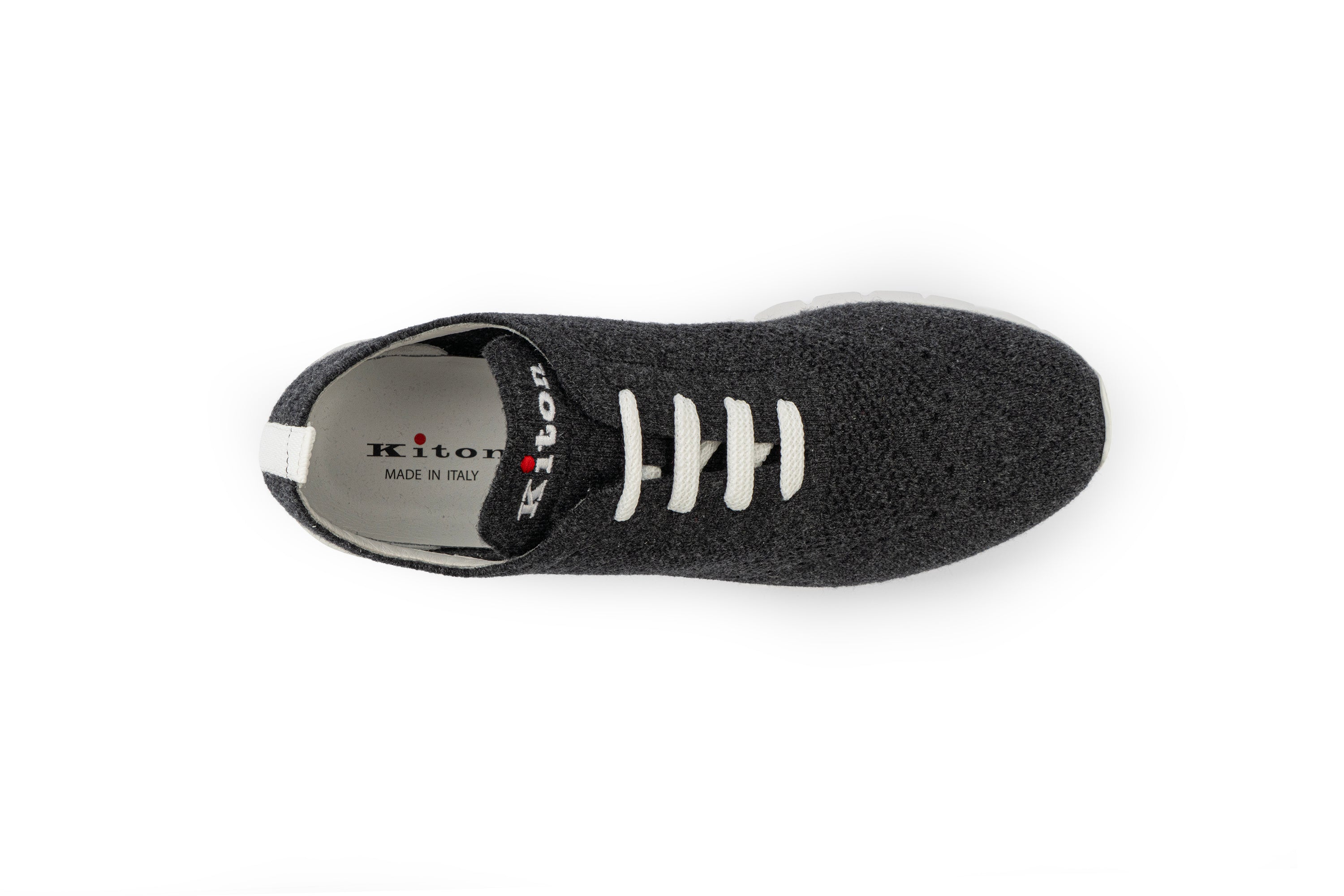 KITON CASHMERE SNEAKERS SHOES IN GREY COLOUR